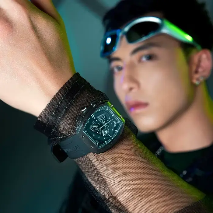 Mark Fairwhale marque 5690 mode Sport hommes horloge bracelet en Silicone montre à Quartz