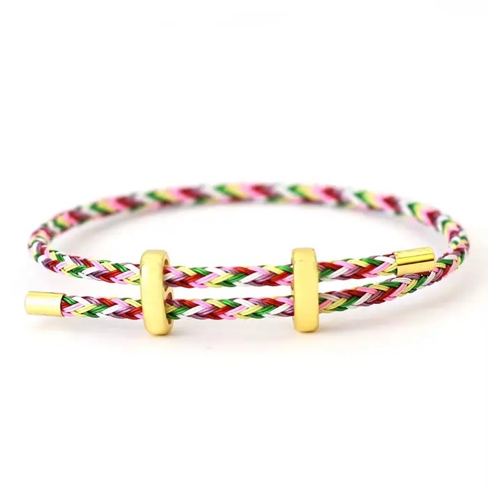 Bracelet à breloques en fil d'acier inoxydable Simple et réglable