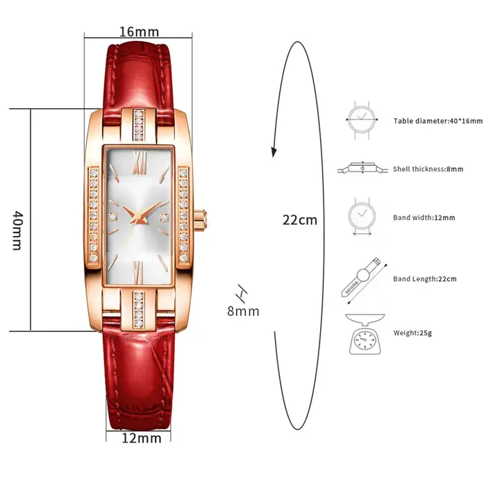 Montre à Quartz en diamant pour femmes