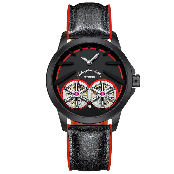 AILANG 8833 Montre mécanique automatique pour homme, cadran tourbillon, multifonctionnelle, date, ét
