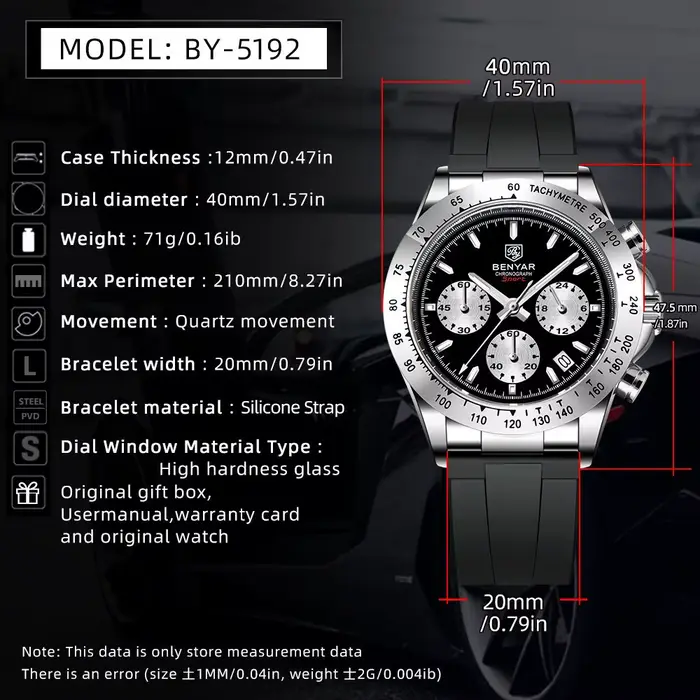 BENYAR nouvelles montres à Quartz décontractées pour hommes lunette en acier bracelet en Silicone étanche multifonctionnel montre-bracelet lumineuse pour homme