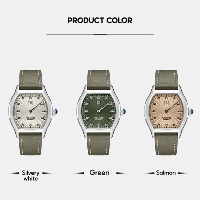 FARASUTE rétro luxe hommes montre automatique saut heure