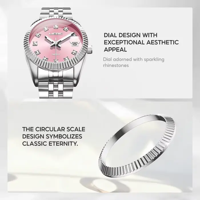 LIEBIG Top Marque De Luxe Élégant Quartz Montres De Mode Automatique