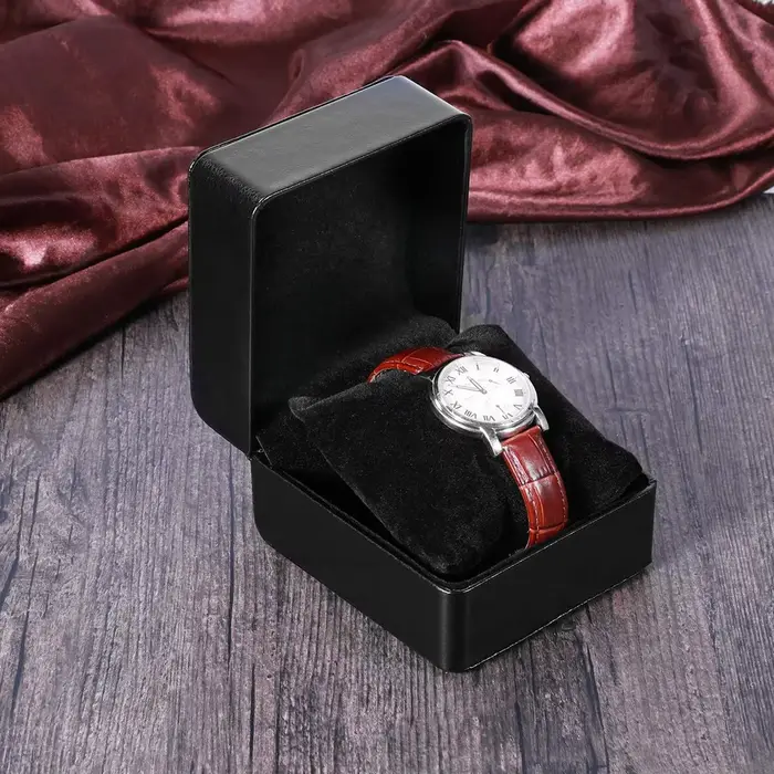 Boîte à montres en cuir PU élégante pour hommes rangement et protection des montres occasions spéciales cadeau de luxe