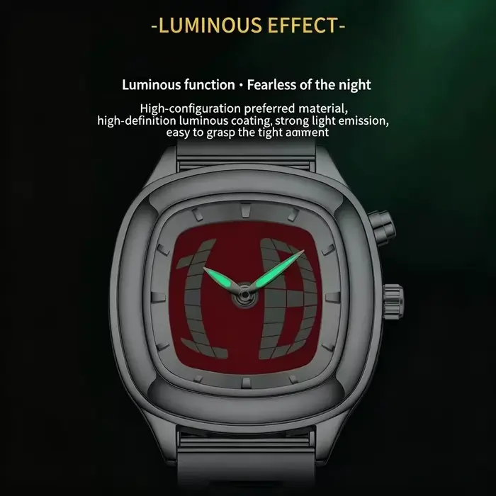 Montre en quartz rouge