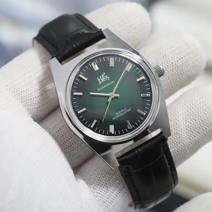 Montre mécanique Shanghai de 36 mm à remontage manuel, modèle 7120, étanche, montre chinoise pour ho