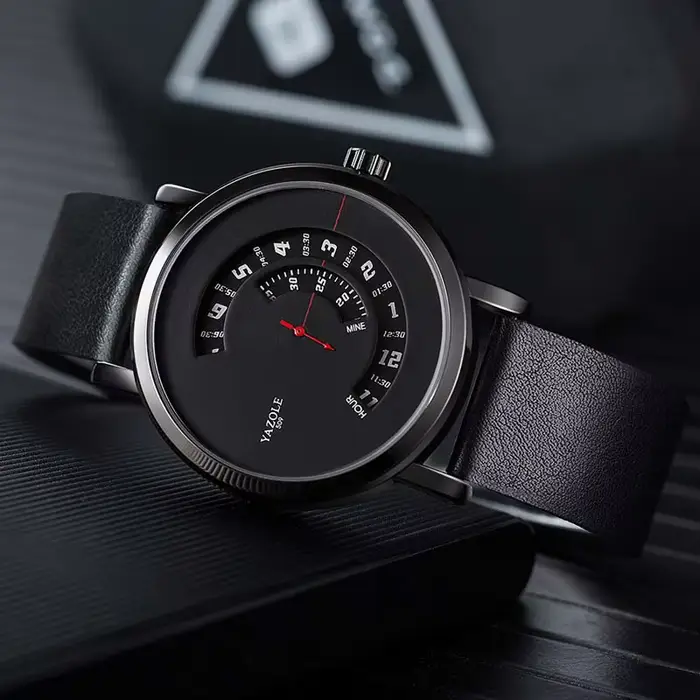 YAZOLE hommes montres offres spéciales mode bracelet en polyuréthane décontracté Unique montre à Quartz