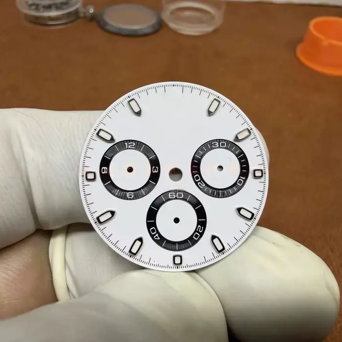 Cadran de montre propre pour Dtona compatible avec le mouvement 4130, pièces de rechange pour montre