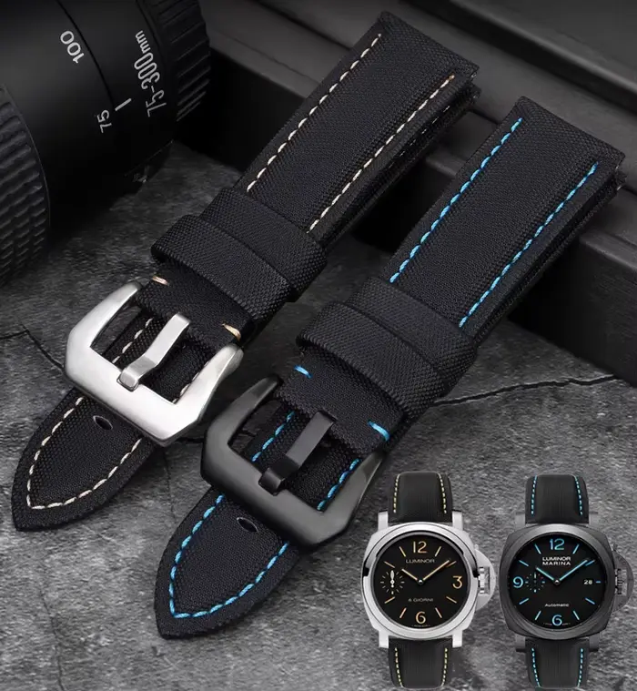 Bracelet de montre en cuir et Nylon