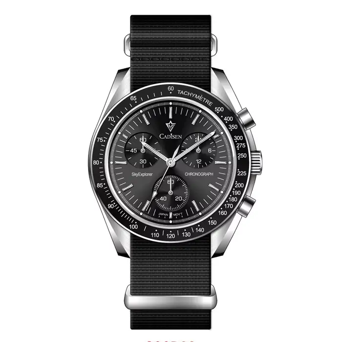 CADISEN nouvelles montres pour hommes montre-bracelet à Quartz de luxe pour hommes saphir AR enduit 
