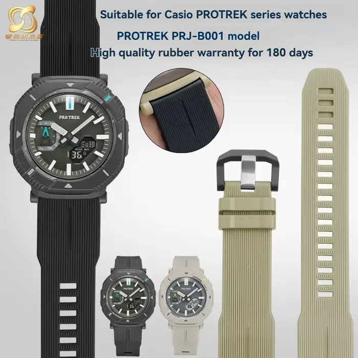 Bracelet de montre en résine et caoutchouc pour hommes
