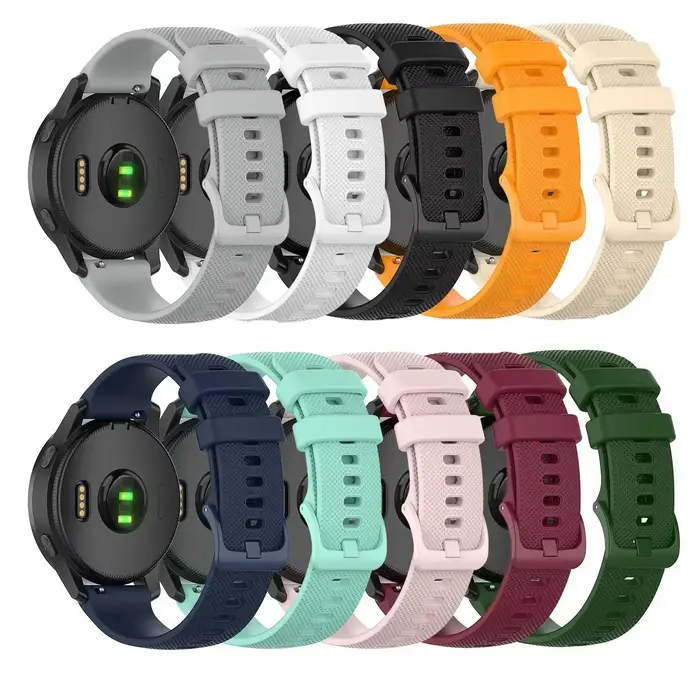 Bracelet de montre en silicone d'origine pour Garmin, compatible avec Venu 2, Vivoactive 4, Forerunner 645, style élégant et confortable pour femmes et hommes occasions spéciales