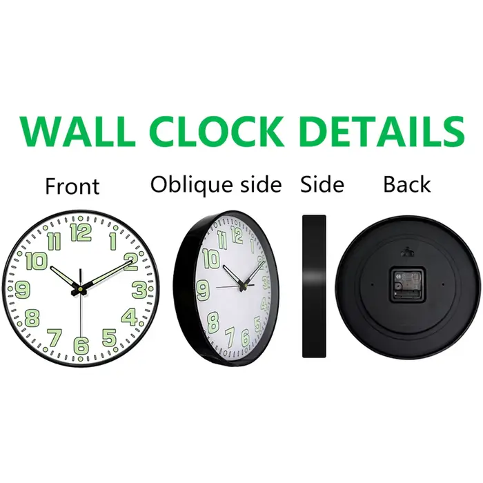 Horloge murale lumineuse dans la nuit sombre