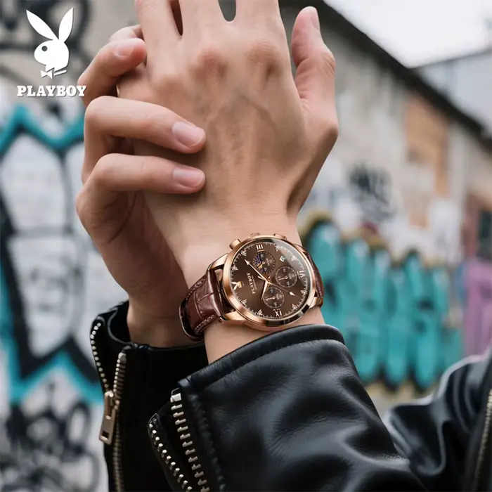 PLAYBOY 3035 montres originales et authentiques de marque pour homme