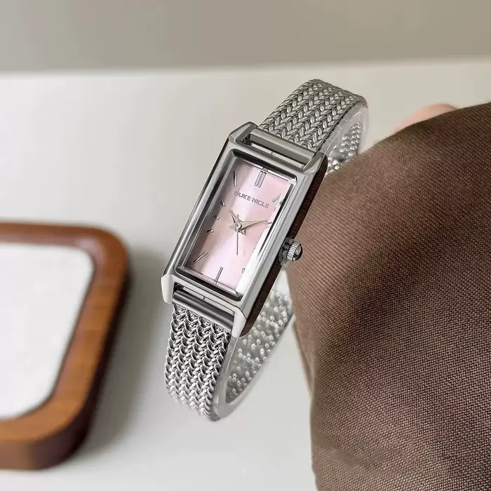Montre femme pour filles Quartz Reloj Mujer argent bleu or vert Orologio dames montre-bracelet Simple Vintage Rectangle en forme d'horloge
