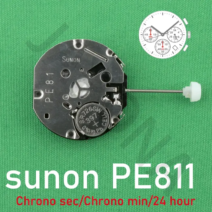 Sunon-Montre à mouvement à quartz PE811