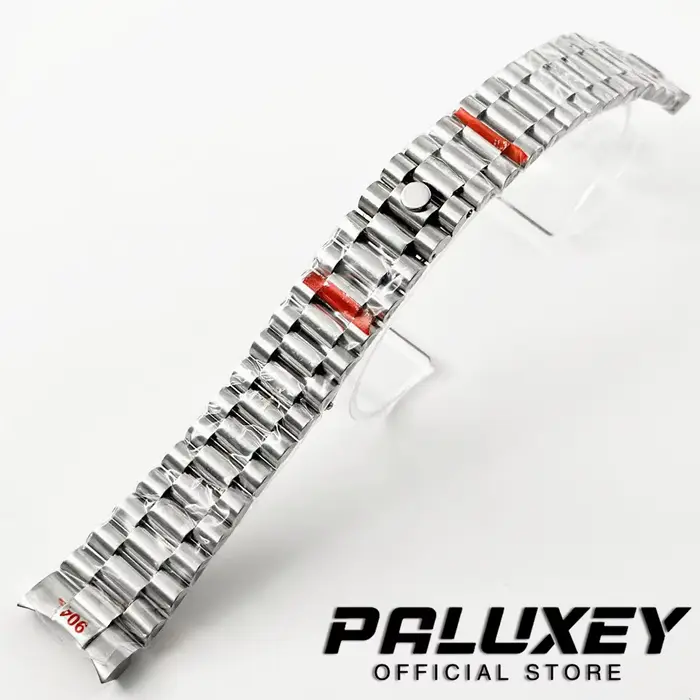 Bracelet de montre en acier inoxydable 904L de haute qualité, argenté, style Oyster Jubilee, largeur