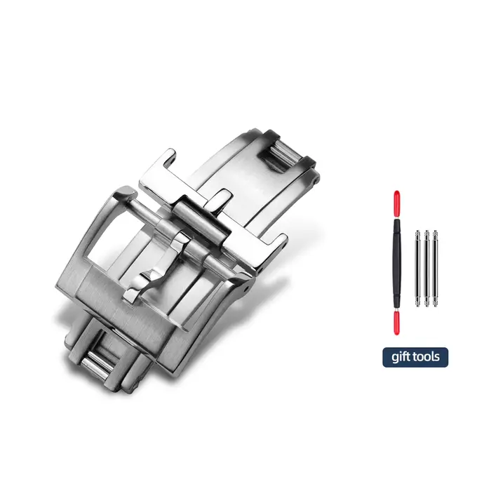 NOUVEAU Fermoir Déployant de Luxe 16mm 18mm 20mm pour Montres Delugs, Fermoir Déployant à Ressort po