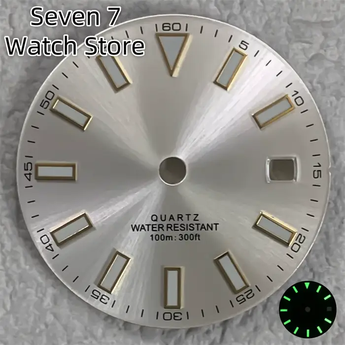 BLIGER 29mm quartz Sunburst cadran romain émail cadran vert lumineux avec RONDA 515 mouvement à quar
