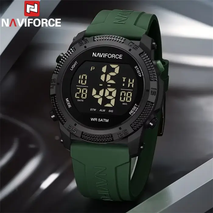 NAVIFORCE NF7104 montre numérique hommes militaire Sport chronographe montre-bracelet chronomètre étanche Original mâle électronique cadeau