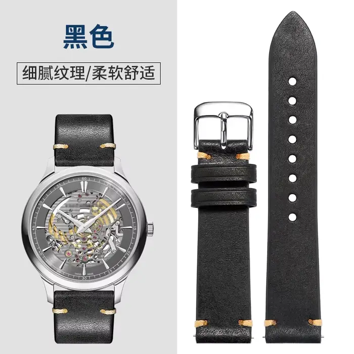Bracelet de montre en cuir vintage pour hommes, invasif TA, 18mm, 19mm, 20mm, 21mm, Oris DIVERS 65, 