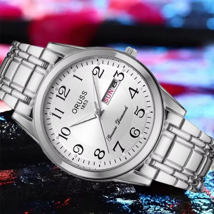 Montre pour hommes d'affaires haut de gamme mode personnalité durable double calendrier précision