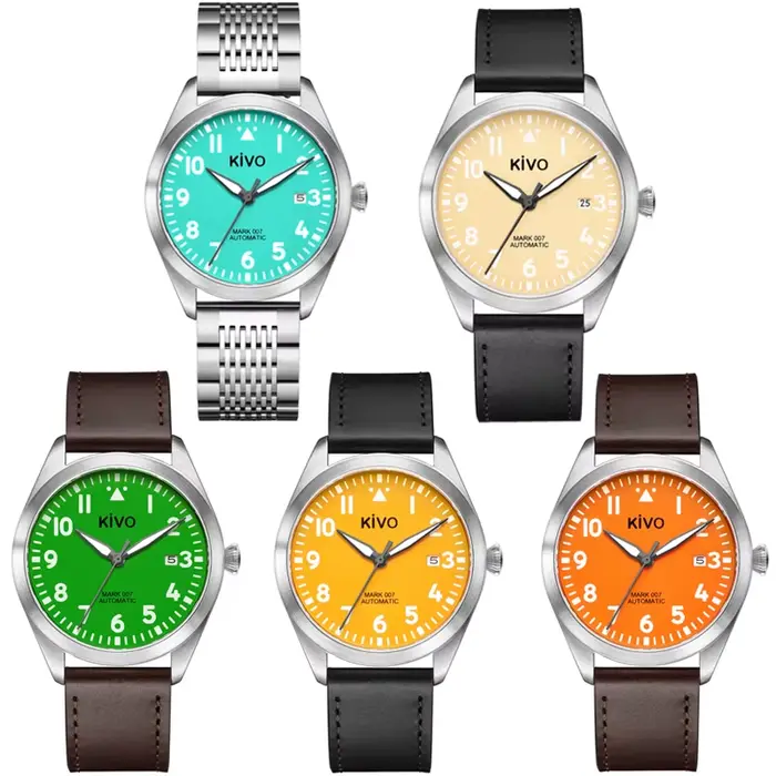 Montre automatique pilote d'aviateur suisse