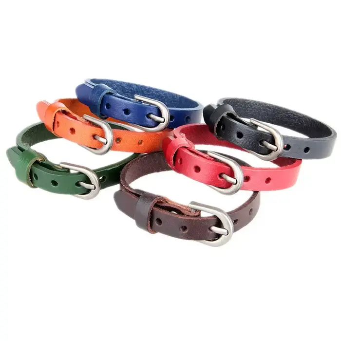 Bracelet en cuir réglable pour hommes