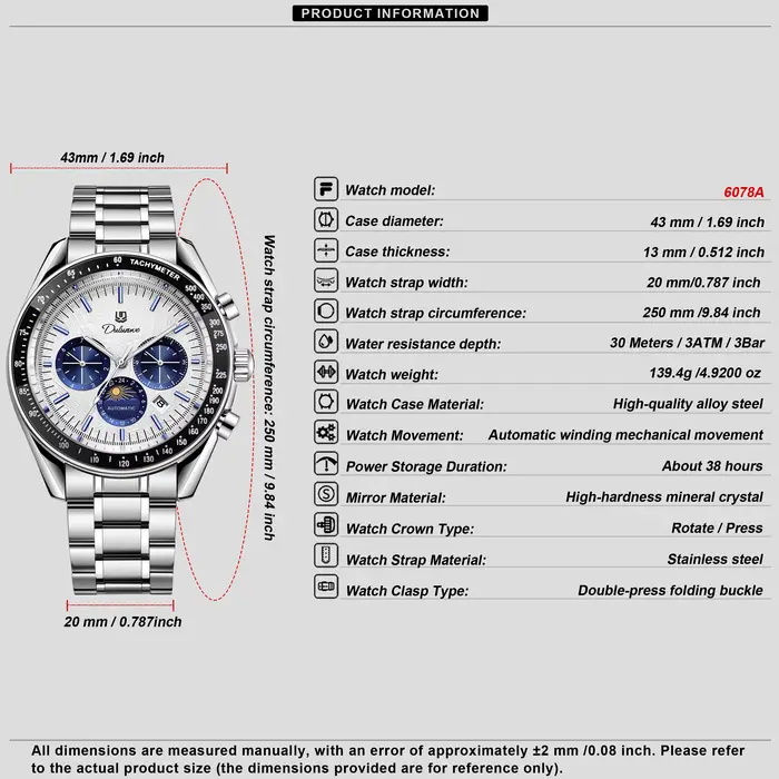 DULUNWE – montre automatique pour hommes