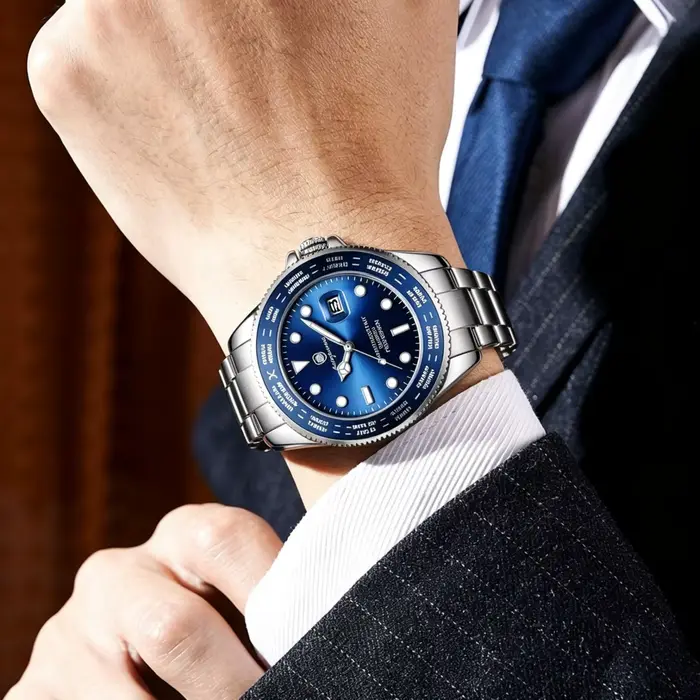 PAAZOMU Montre-bracelet de sport décontractée de luxe pour homme