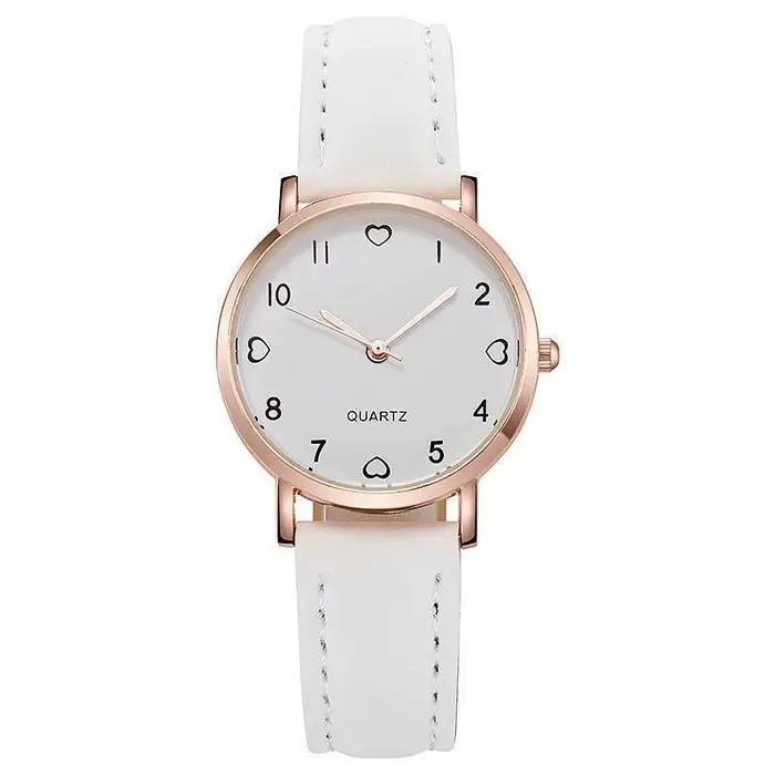 Montres vintage simples pour femmes, montre-bracelet à cadran, bracelet en cuir, montre-bracelet déc