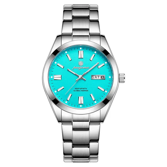 Montre homme analogique à quartz bracelet acier inoxydable étanche lumineuse simple business sport décontractée et élégante occasions spéciales