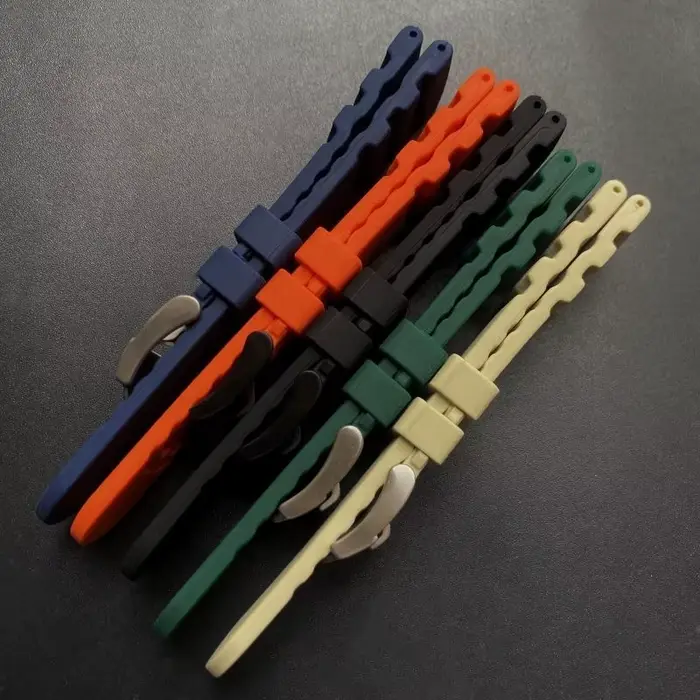 Bracelet Tactique en Silicone pour Montres Luminox Navy SEALs 24mm Compatible Unisexe Occasions Spéciales Durables Robustes