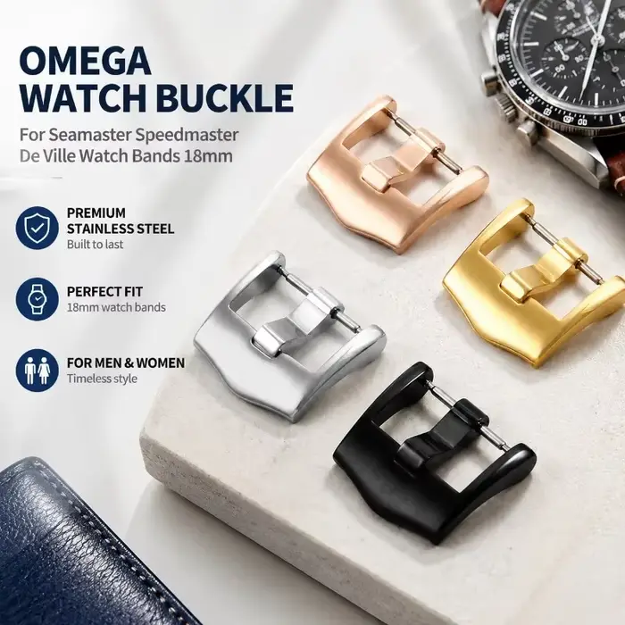 Boucle originale Omega Tang en acier inoxydable