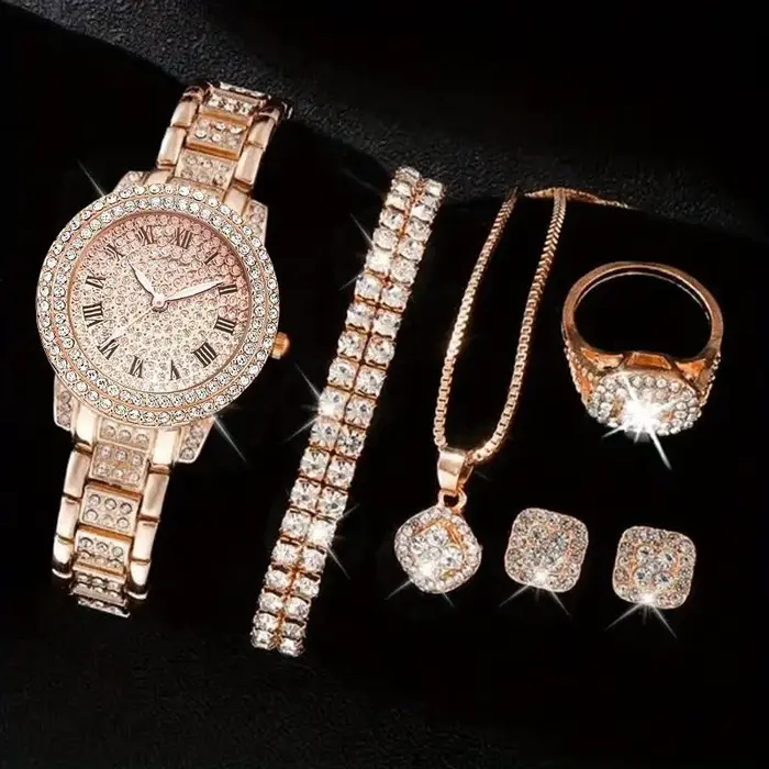 Montre RUNERR en acier avec lettres romaines en diamant élégante pour homme et femme occasions spéciales