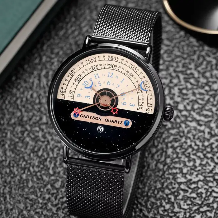 Hommes ciel étoilé créativité calendrier montres montre de Sport décontractée