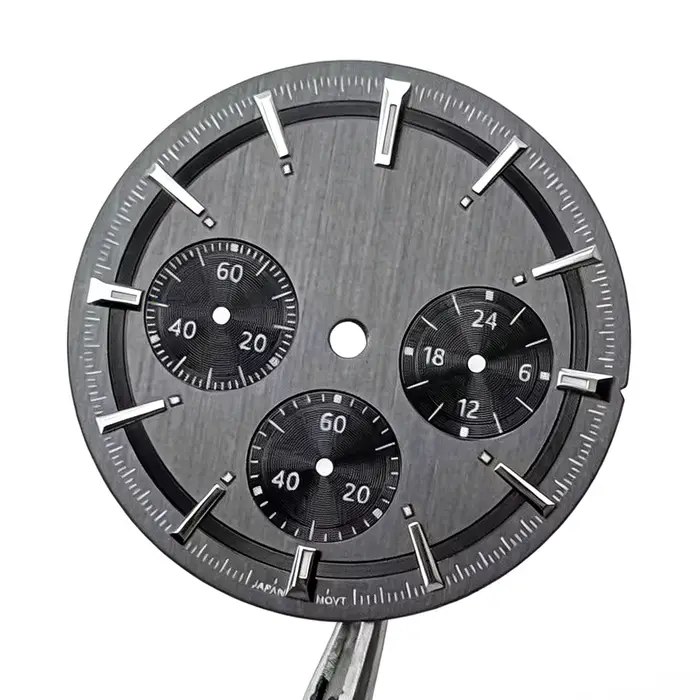 Cadran de Montre VK63 Taille 29.5mm 32.5mm Acier Inoxydable Lumières Vertes Pour Chronographe Quartz Occasions Spéciales