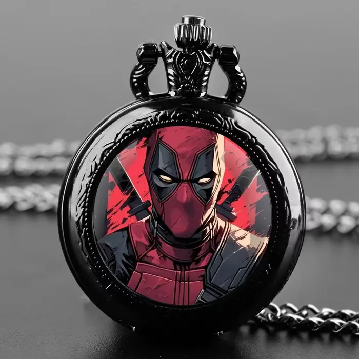 Montre de poche à Quartz avec dôme en verre Vintage
