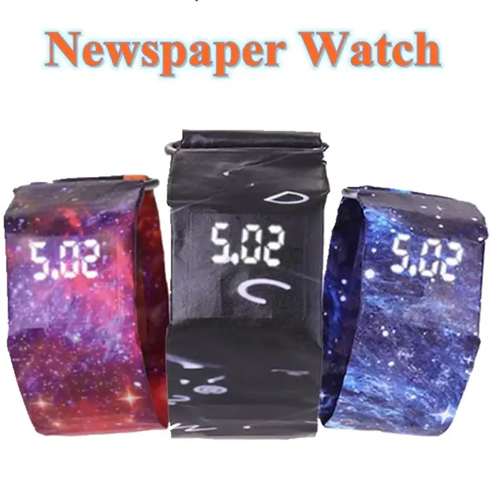 2020 Reloj Hombre hommes montres papier créatif Led montre numérique étanche