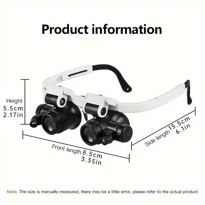 (LA NOUVELLE) Loupe grossissante 8X/15X/23X pour bijoutier et horloger avec lumière LED, loupe téles