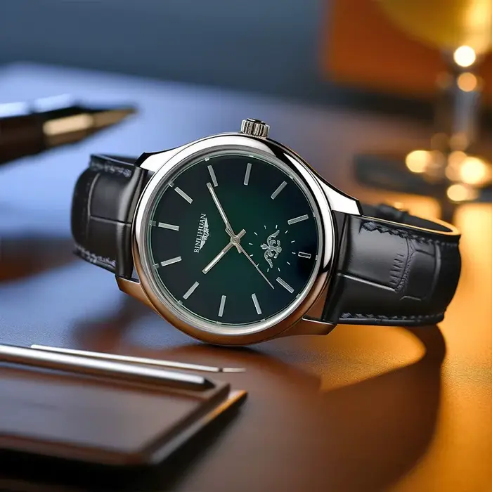 Montre homme quartz décontractée et élégante pour hommes avec bracelet en cuir pour occasions spéciales et mode