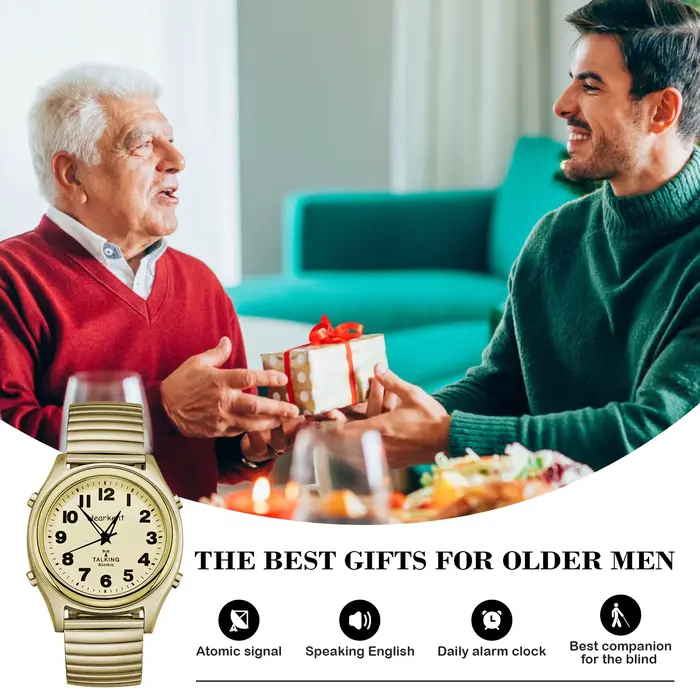 Montre Hearkent Horloge Atomique Américaine avec Bracelet Elastique Numérique Pour Hommes et Femmes Occasions Spéciales Cadeau Pour Les Parents
