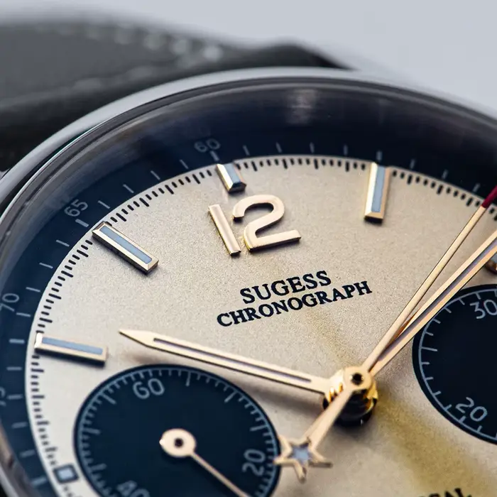 Montre homme Sugess Movment ST1901 édition limitée 1963 chronographe acier inoxydable cuir bracelet 38mm occassions spéciales robuste élégante