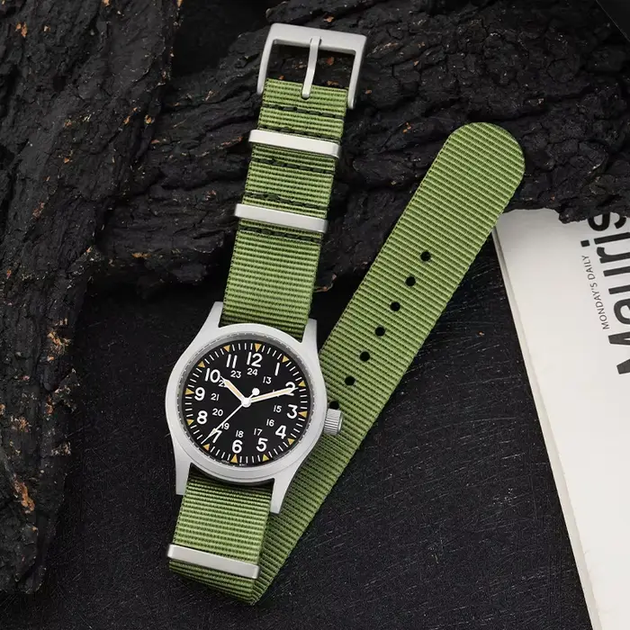 Militado Ml05 montre de terrain Vintage VH31 balayage deuxième mouvement à Quartz cristal saphir haute transparence revêtement AR lumineux 38Mm montres