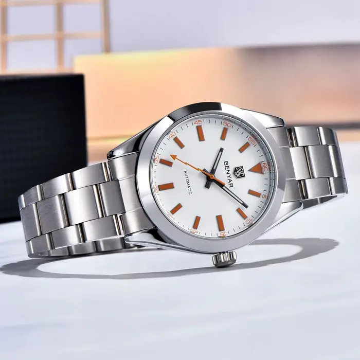 BENYAR 2025 nouvelle mode luxe montre automatique pour hommes 50M étanche en acier inoxydable mécanique montres