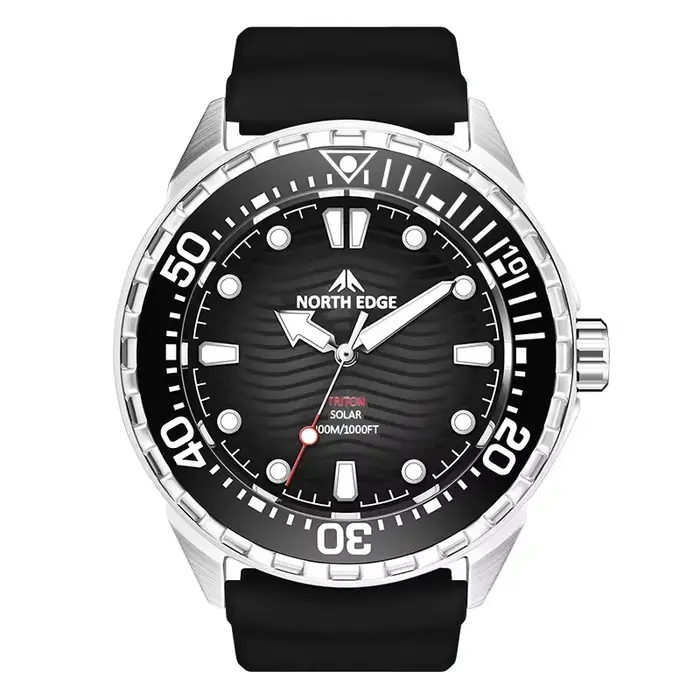 Nouvelle montre de plongée solaire NORTH EDGE 2025 TRITON pour hommes