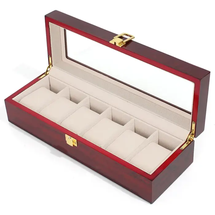 Organisateurs de montres de luxe en bois pour hommes et femmes