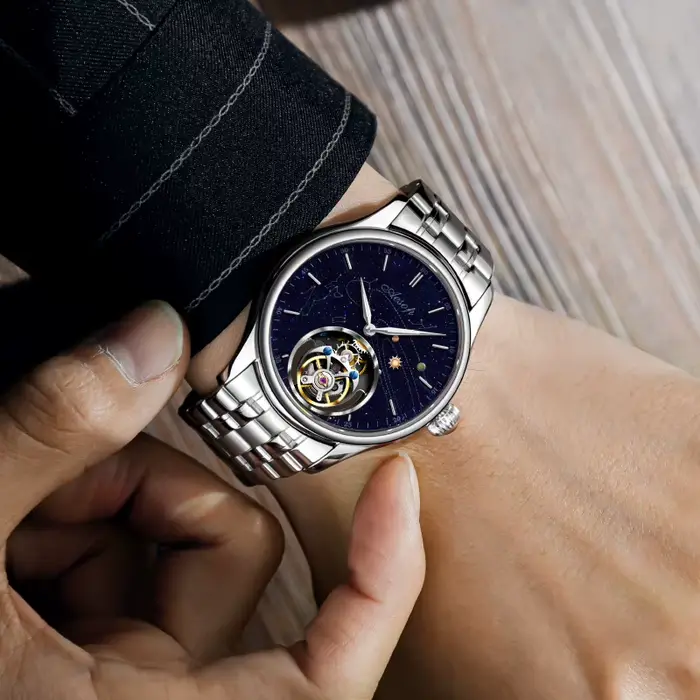 Montre tourbillon volant squelette édition limitée AESOP résistante à l'eau pour homme occasions spéciales