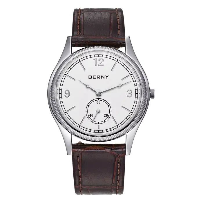 Montre BERNY Quartz Élégante Hommes Occasions Spéciales Casual Bronze Café Multicolore Rose