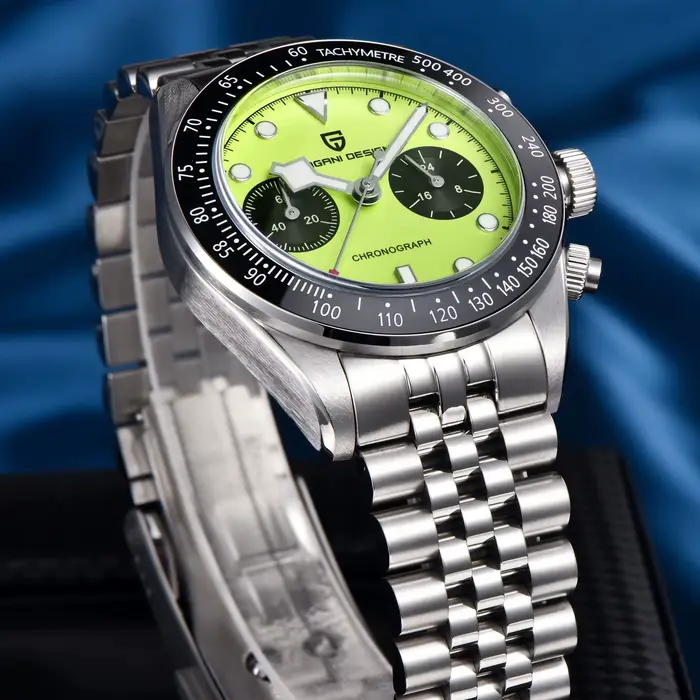 Montres pour hommes PAGANI DESIGN BB Chronographe avec cadran vert